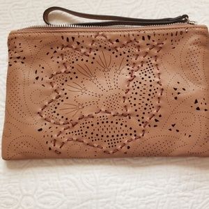 Leather wristlet
